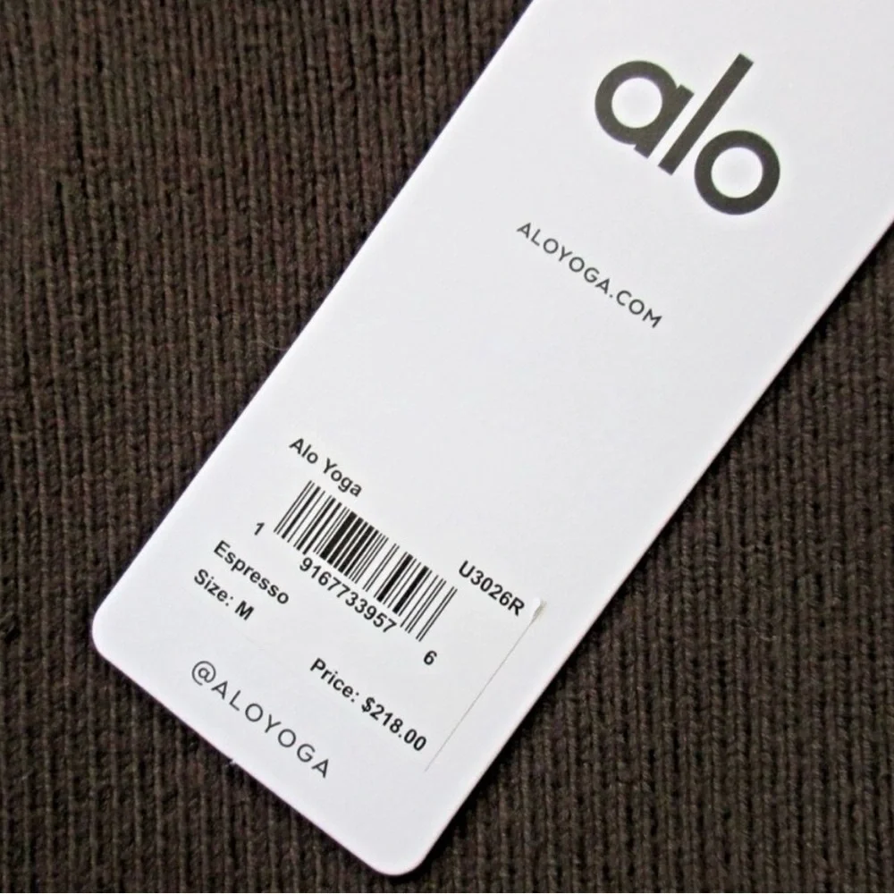 ALO Yoga Ribbed Scholar Hoodie for Women in Brown - Picture 3 of 7